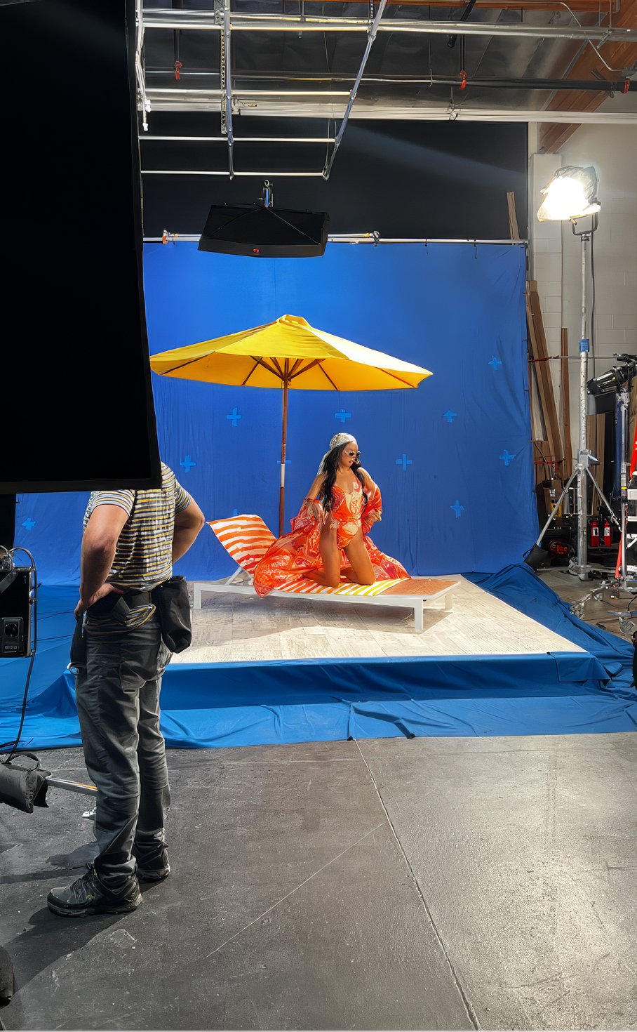 Behind the scenes, GUESS studio production